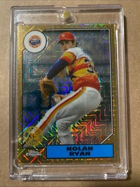 Topps Nolan Ryan Pitcher Card with Blue and Yellow Design